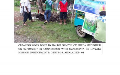 HALDIA samithi of MIDNAPORE(EAST) district (West Bengal) does Seva