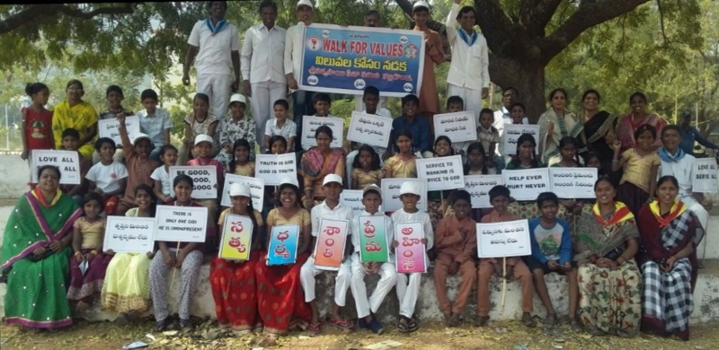 Walk for Values with 18600 Students, Gurus & Devotees-Andhra Pradesh & Telangana