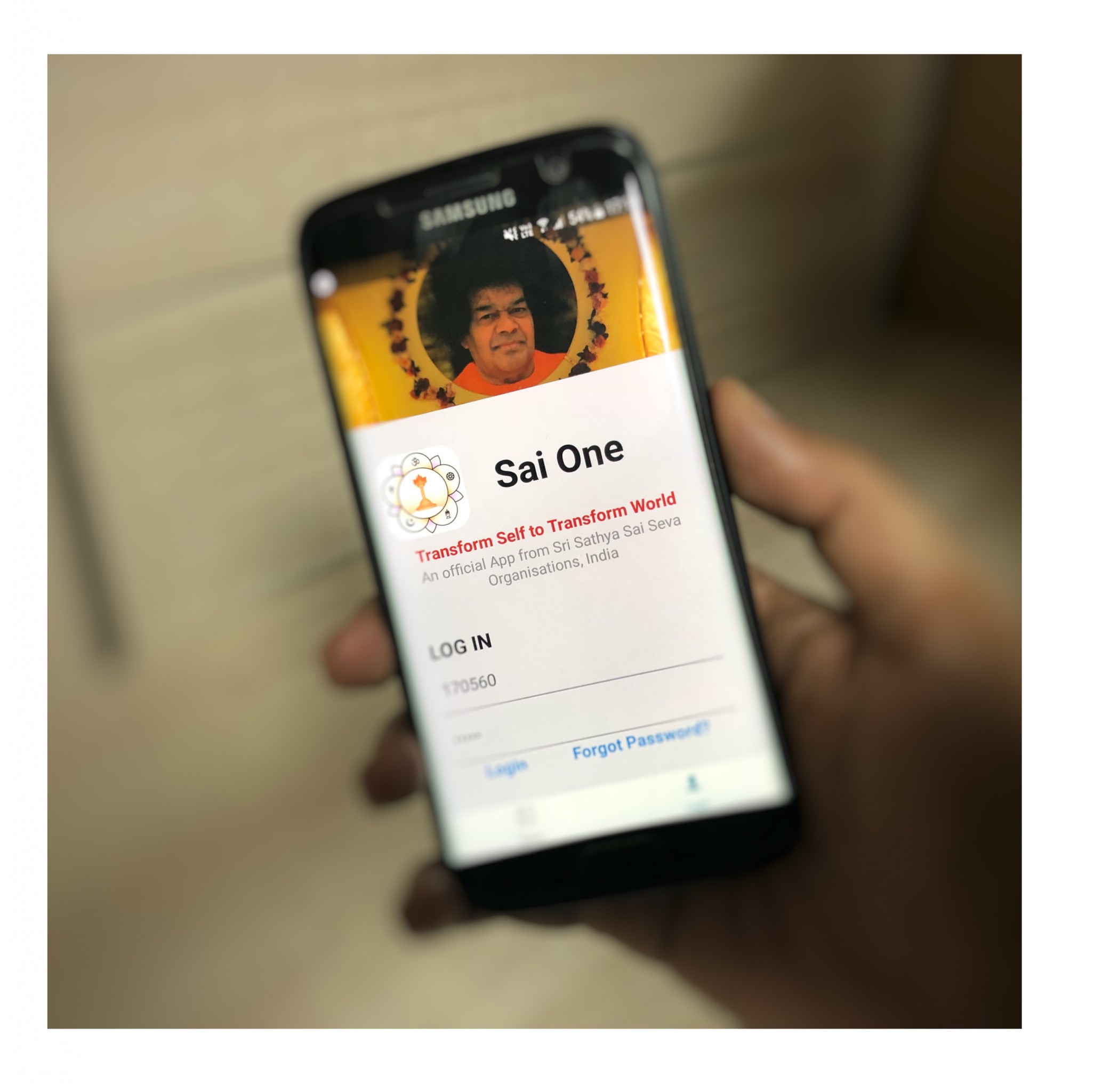 Sai One v3 Sai One Login Screen